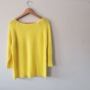 VERO MODA | Yellow knit sweater with button back